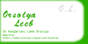 orsolya leeb business card